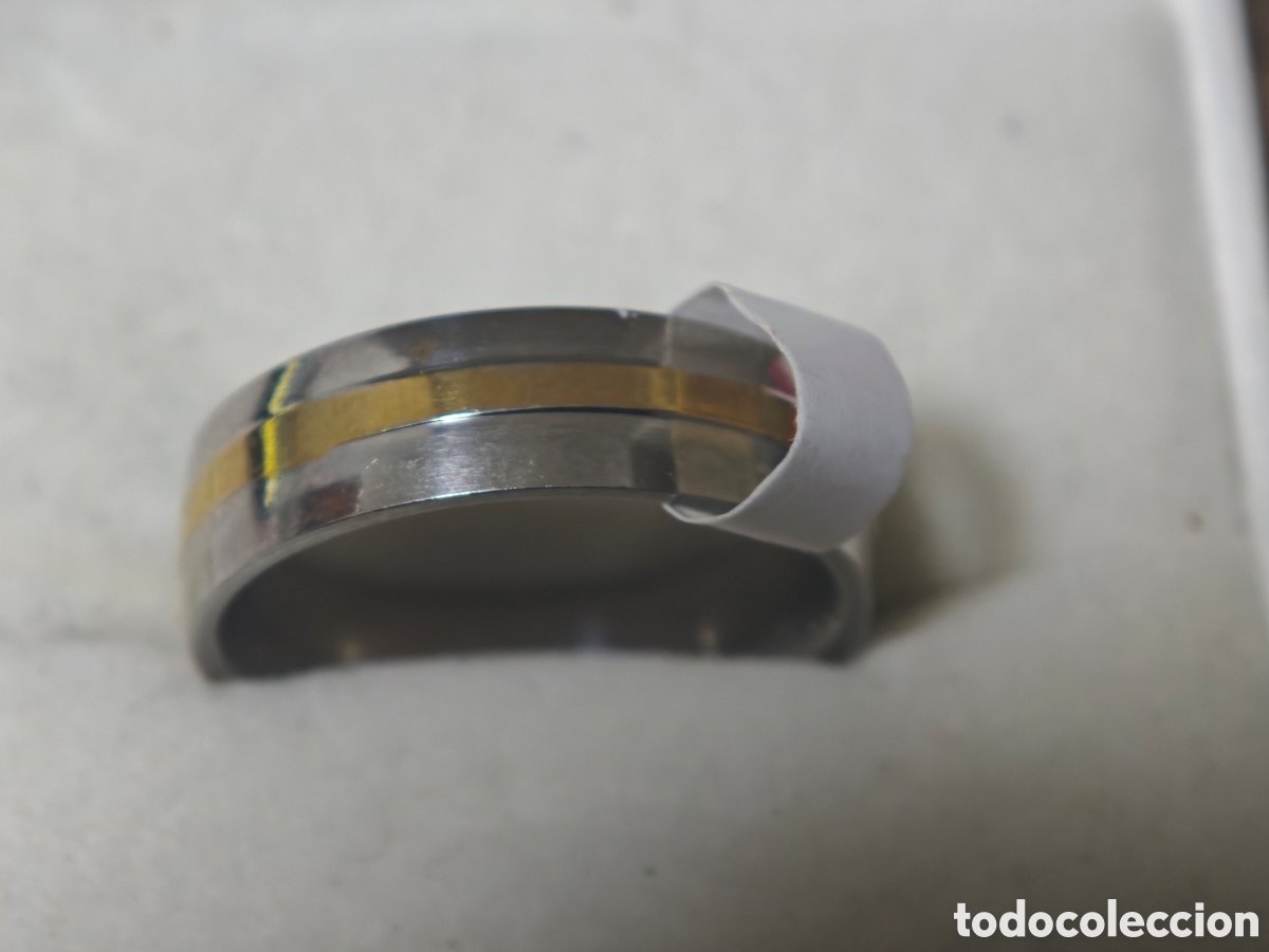 Joyeria: Anillo en acero inoxidable en plata y oro - Foto 2