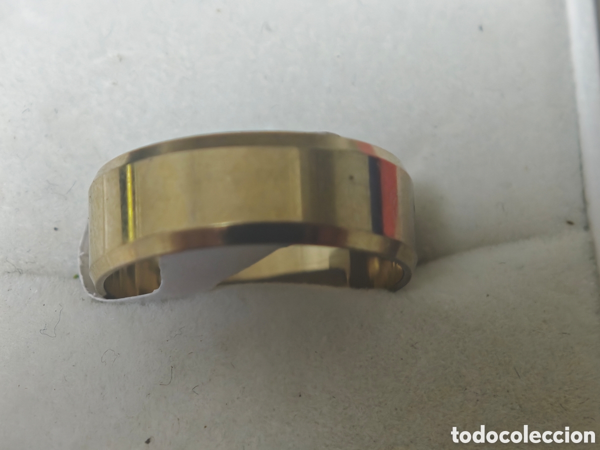 Joyeria: Anillo en acero inoxidable con ba&ntilde;o de oro - Foto 2