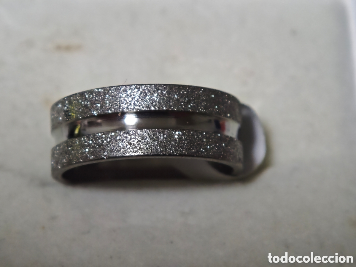 Joyeria: Bonito anillo en acero inoxidable nuevo