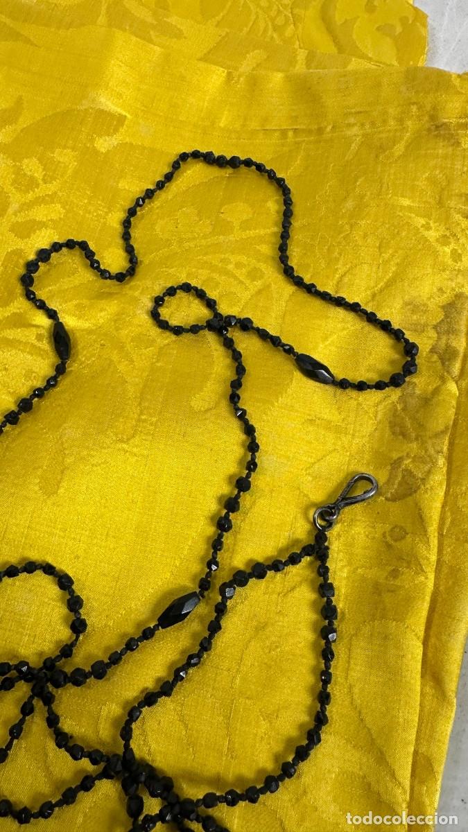 Joyeria: Antigua cadena de azabache para abanico - Foto 2