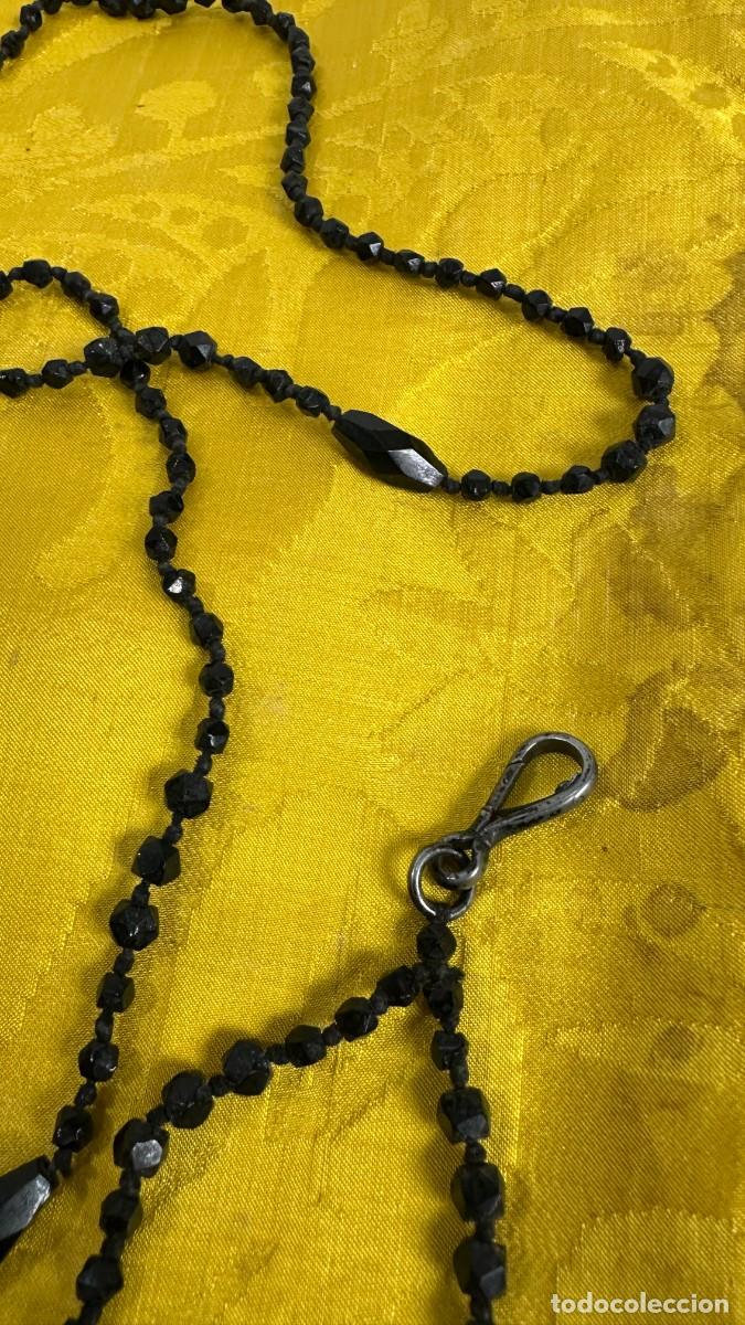 Joyeria: Antigua cadena de azabache para abanico - Foto 3