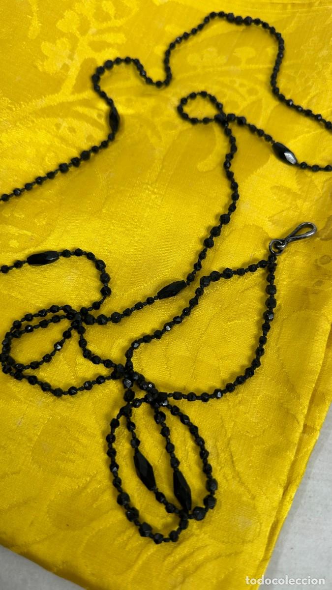Joyeria: Antigua cadena de azabache para abanico - Foto 4