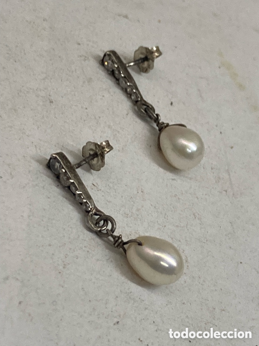 Joyeria: Pendientes de plata y perla P529