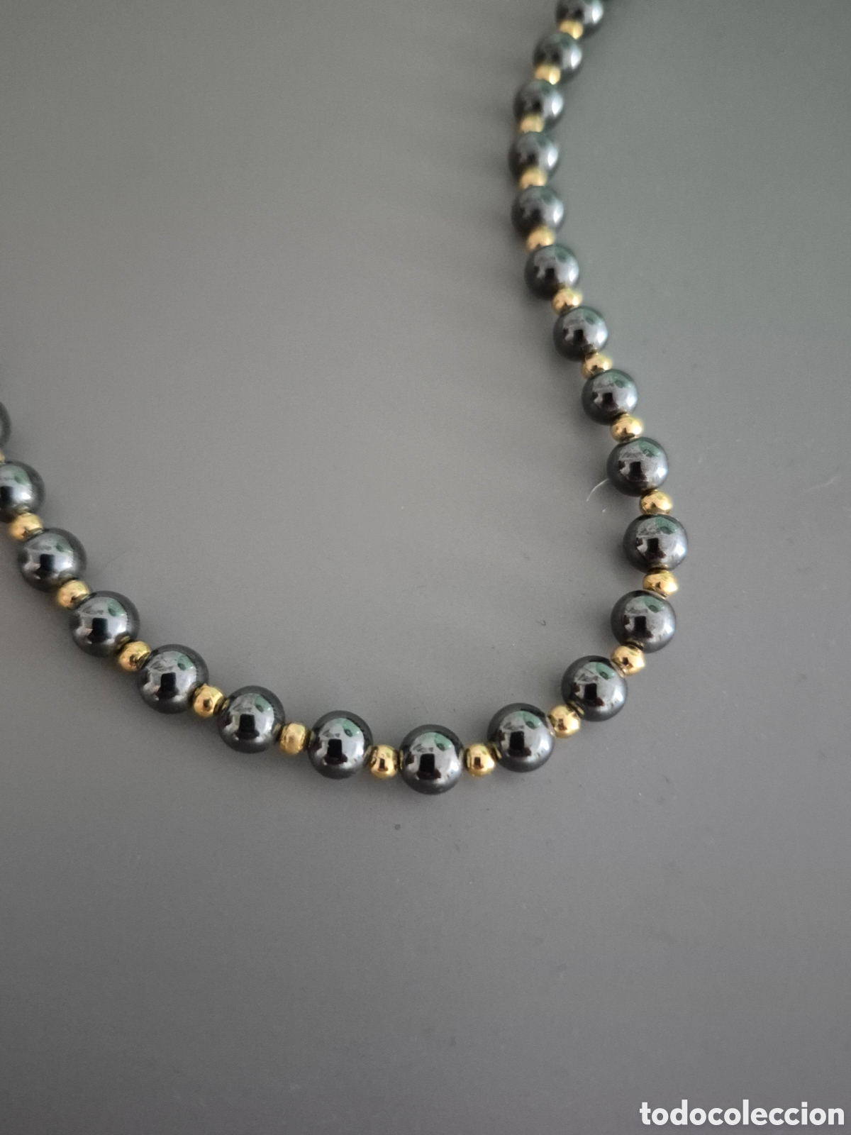 Joyeria: FANT&Aacute;STICO COLLAR DE HEMATITES Y ORO. REF S1 C ANTIK 100926 - Foto 2