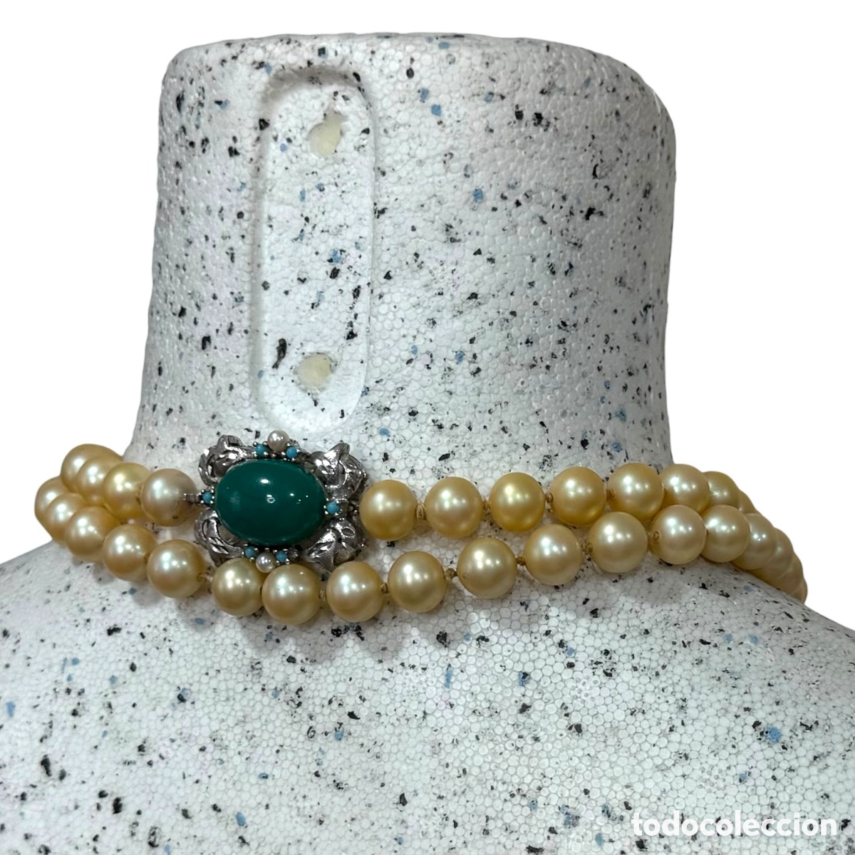 Joyeria: Collar con cierre de plata de perlas Majorica vintage - Foto 4