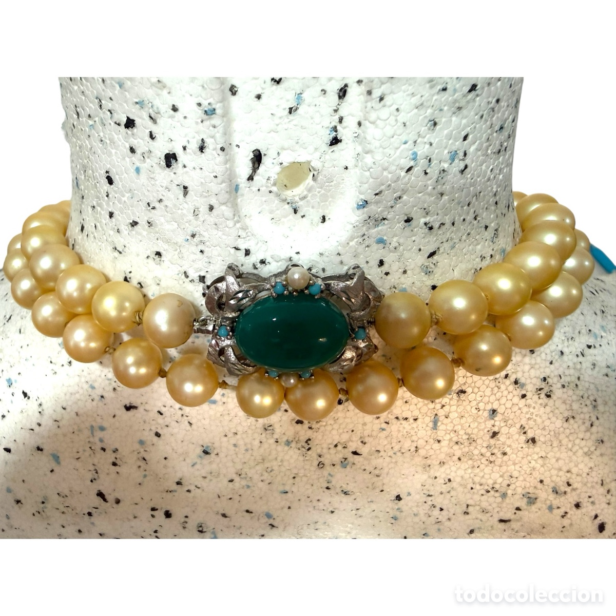 Joyeria: Collar con cierre de plata de perlas Majorica vintage - Foto 5
