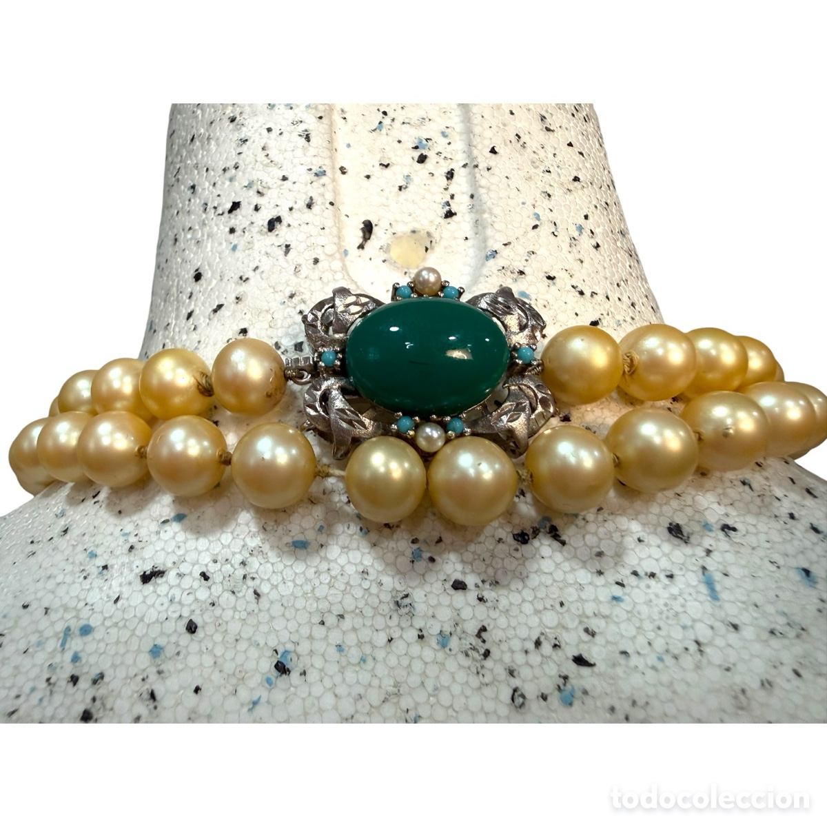 Joyeria: Collar con cierre de plata de perlas Majorica vintage - Foto 6
