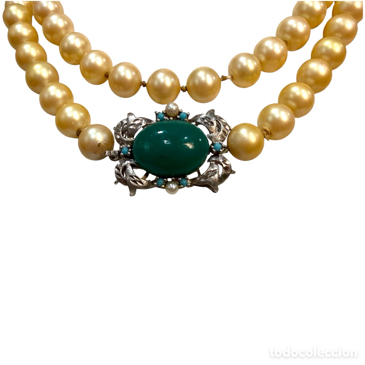 Joyeria: Collar con cierre de plata de perlas Majorica vintage - Foto 19