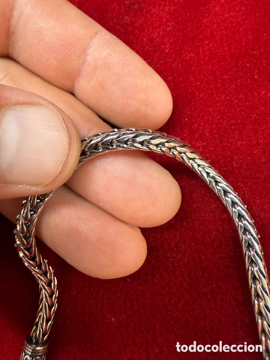 Joyeria: Preciosa pulsera,cordon serpiente,contraste 925 - Foto 4
