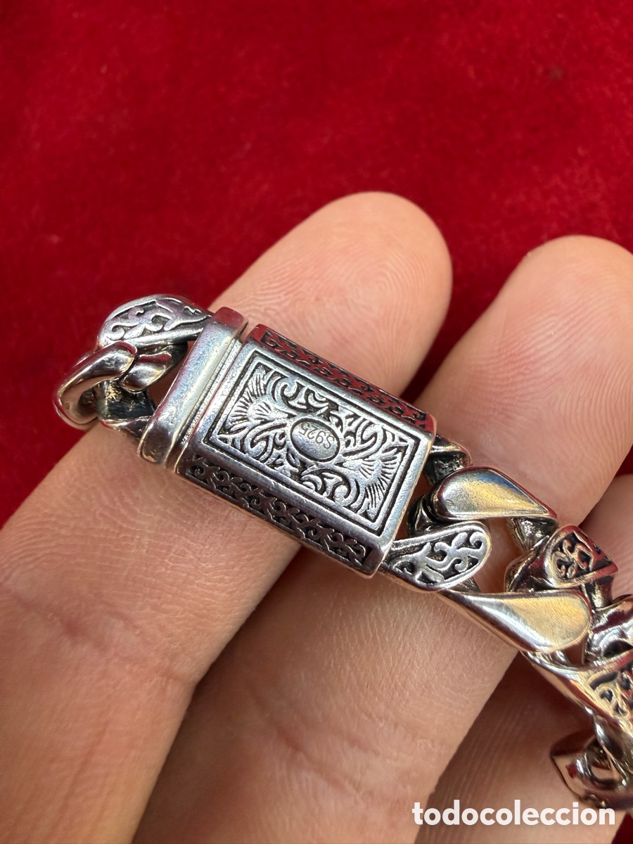 Joyeria: Espectacular pulsera de hombre,contraste 925! - Foto 2