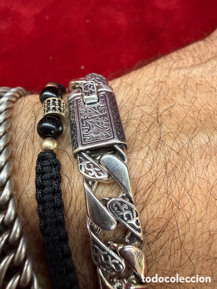 Joyeria: Espectacular pulsera de hombre,contraste 925! - Foto 12