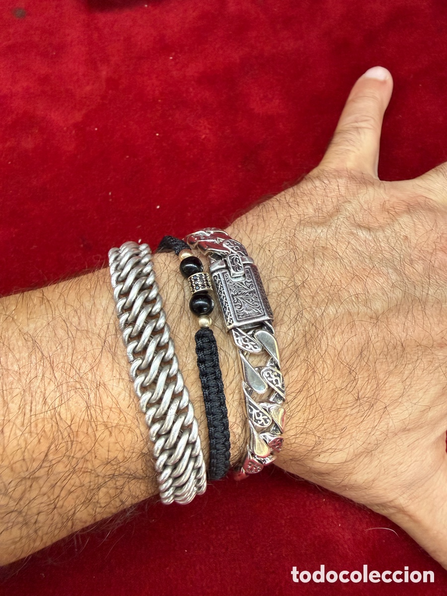 Joyeria: Espectacular pulsera de hombre,contraste 925! - Foto 13