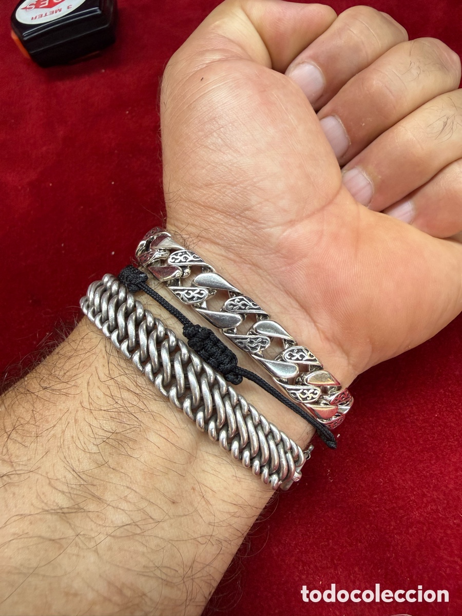 Joyeria: Espectacular pulsera de hombre,contraste 925! - Foto 14