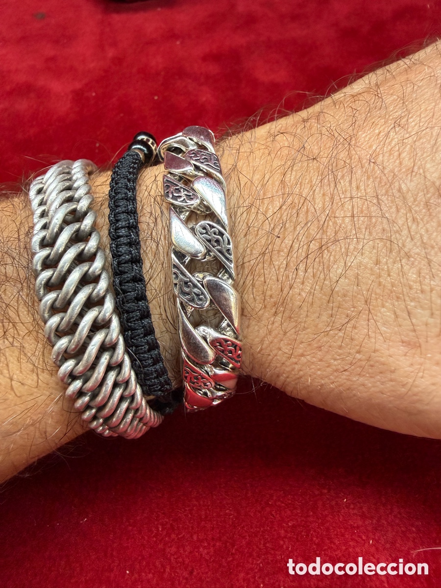 Joyeria: Espectacular pulsera de hombre,contraste 925! - Foto 15