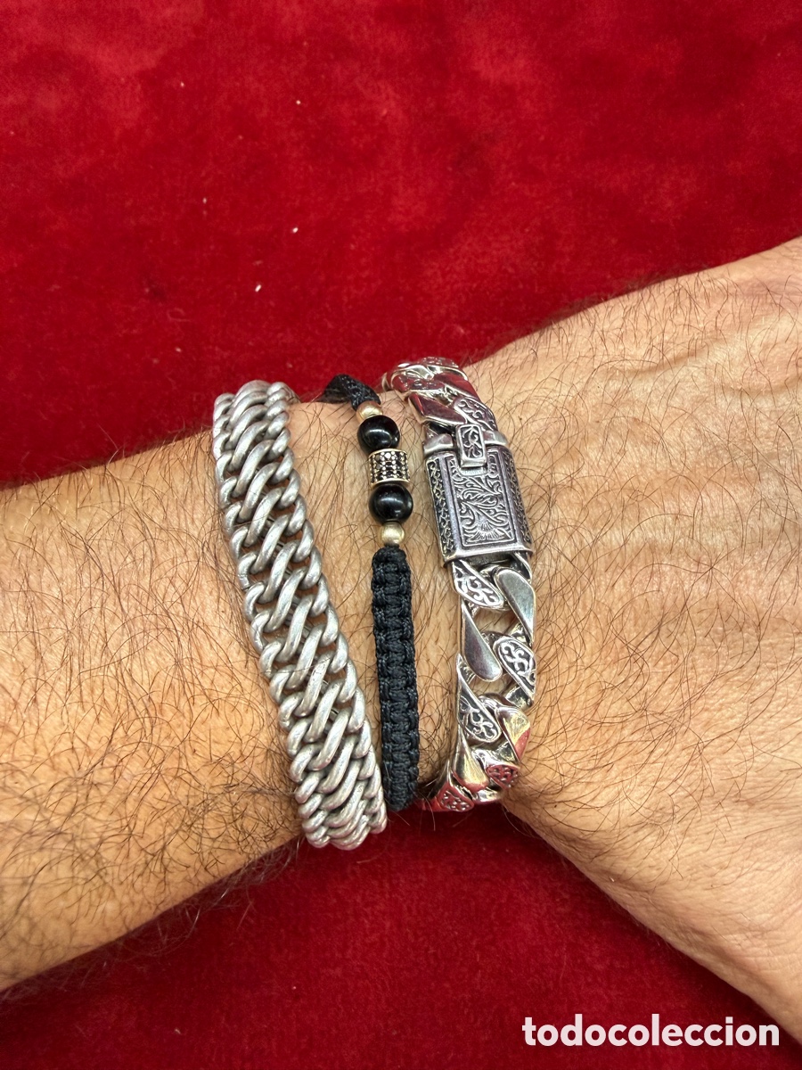 Joyeria: Espectacular pulsera de hombre,contraste 925! - Foto 17