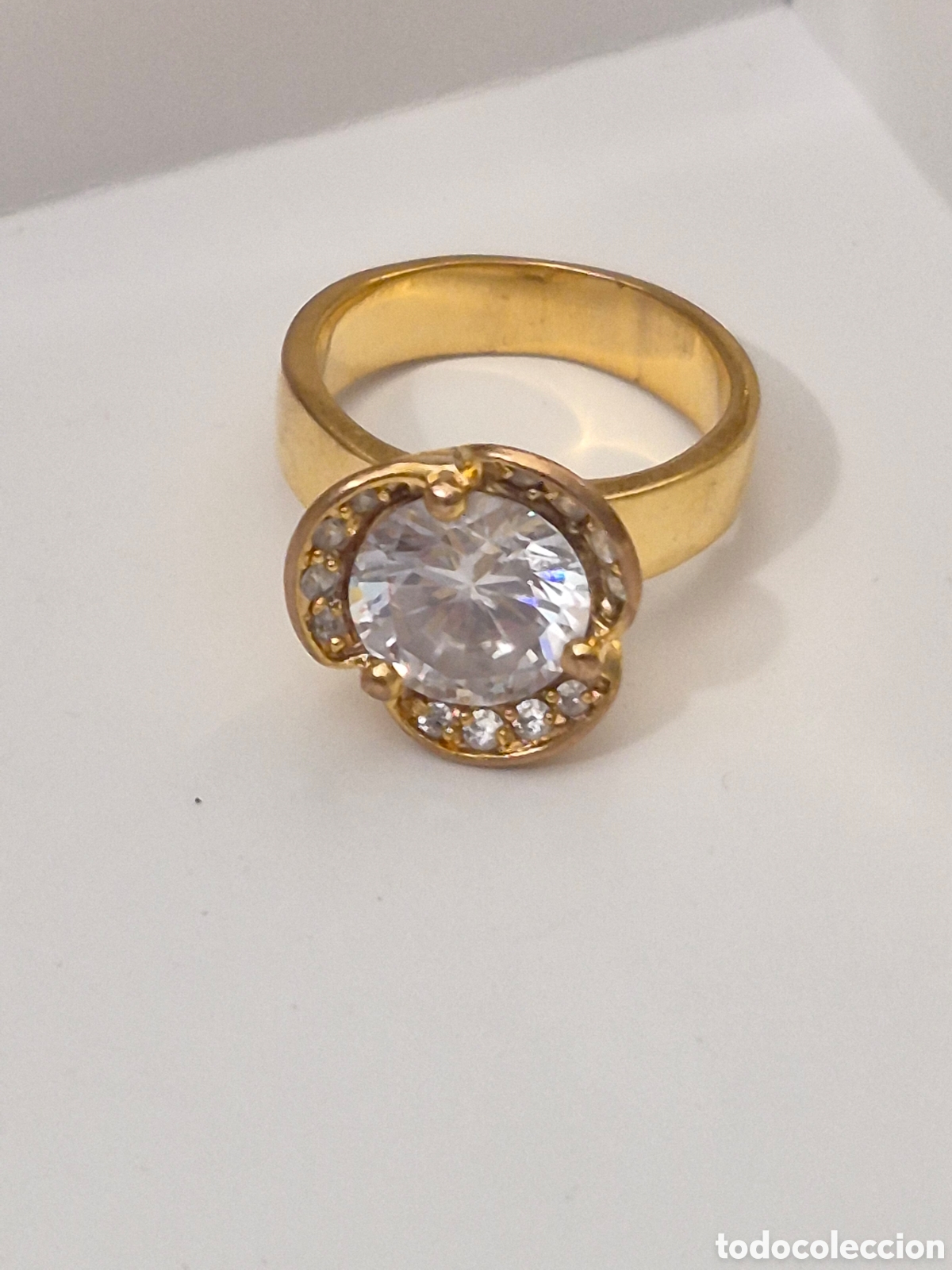 Joyeria: MAGN&Iacute;FICO ANILLO DE PLATA Y ORO CON CIRCONITA. REF S4 C ANTIK 100926