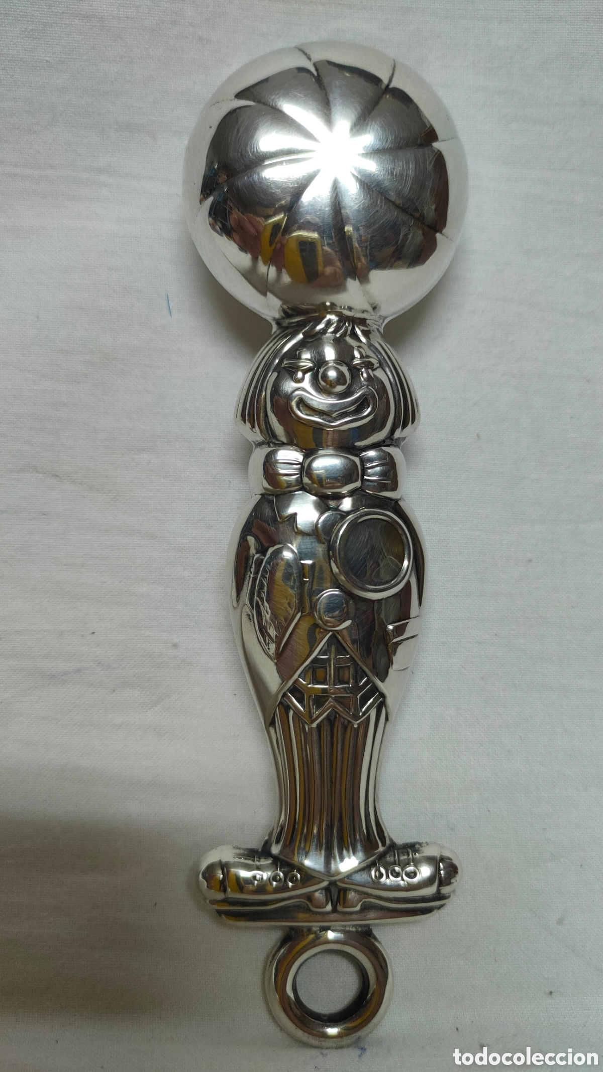 Joyeria: SONAJERO EN PLATA DE LEY 925.PAYASO.DE PEDRO DURAN.14 CM