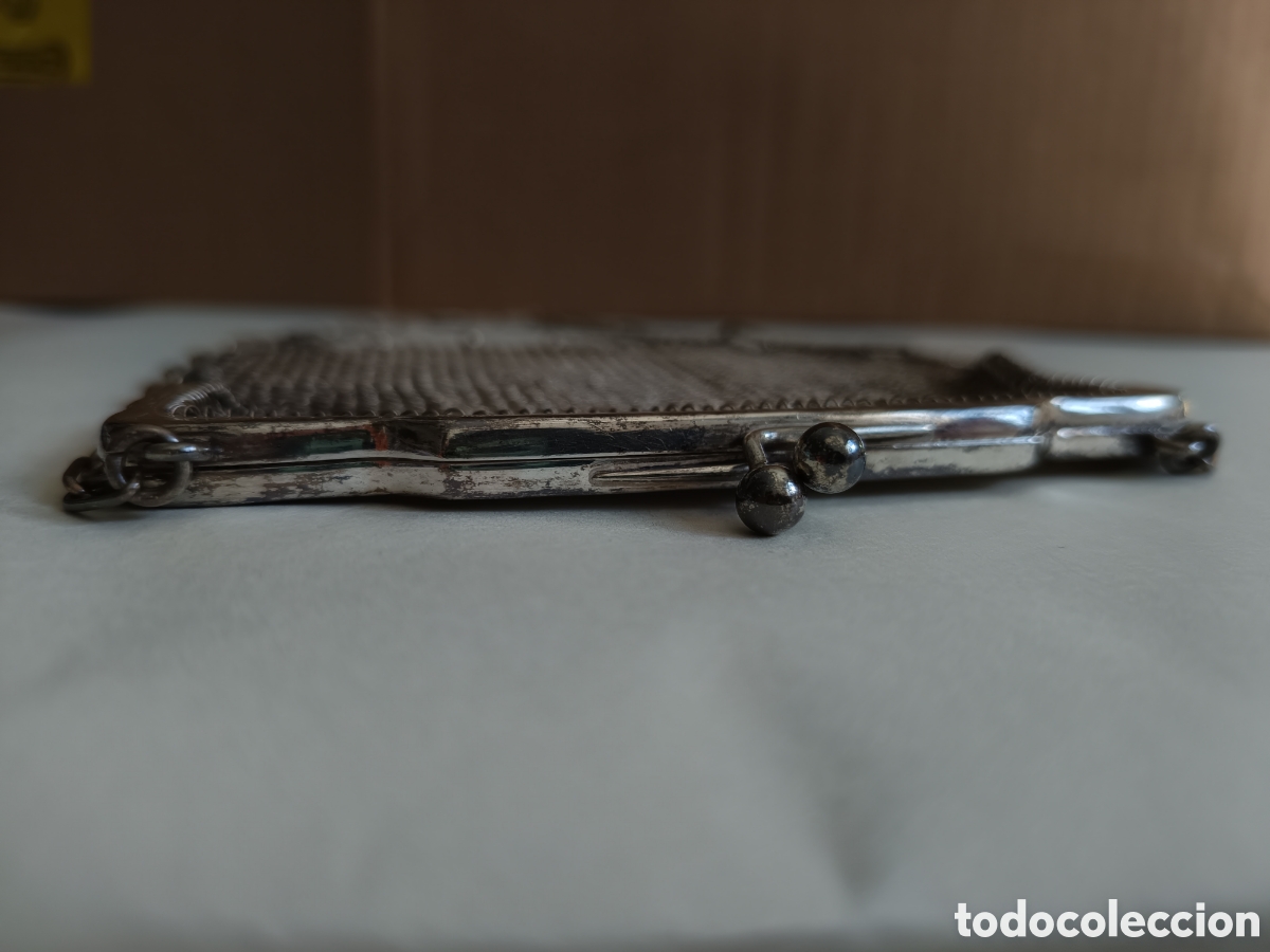 Joyeria: Bolso decorado en malla de plata 800 con cadena - Foto 8
