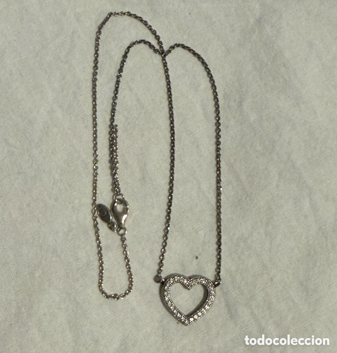 Joyeria: Cadena Pandora original de plata 925 con colgante coraz&oacute;n y circonitas &ndash; 925 ALE
