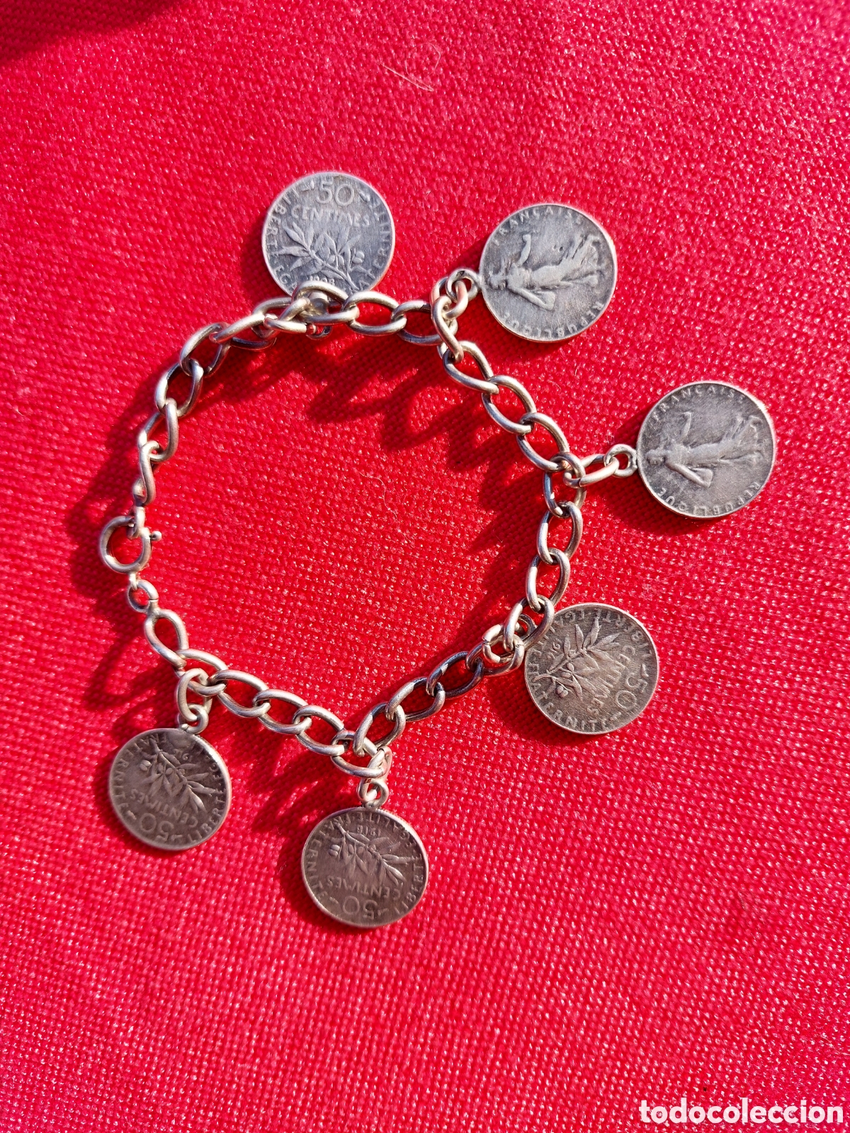 Joyeria: Pulsera de plata con monedas - Foto 3