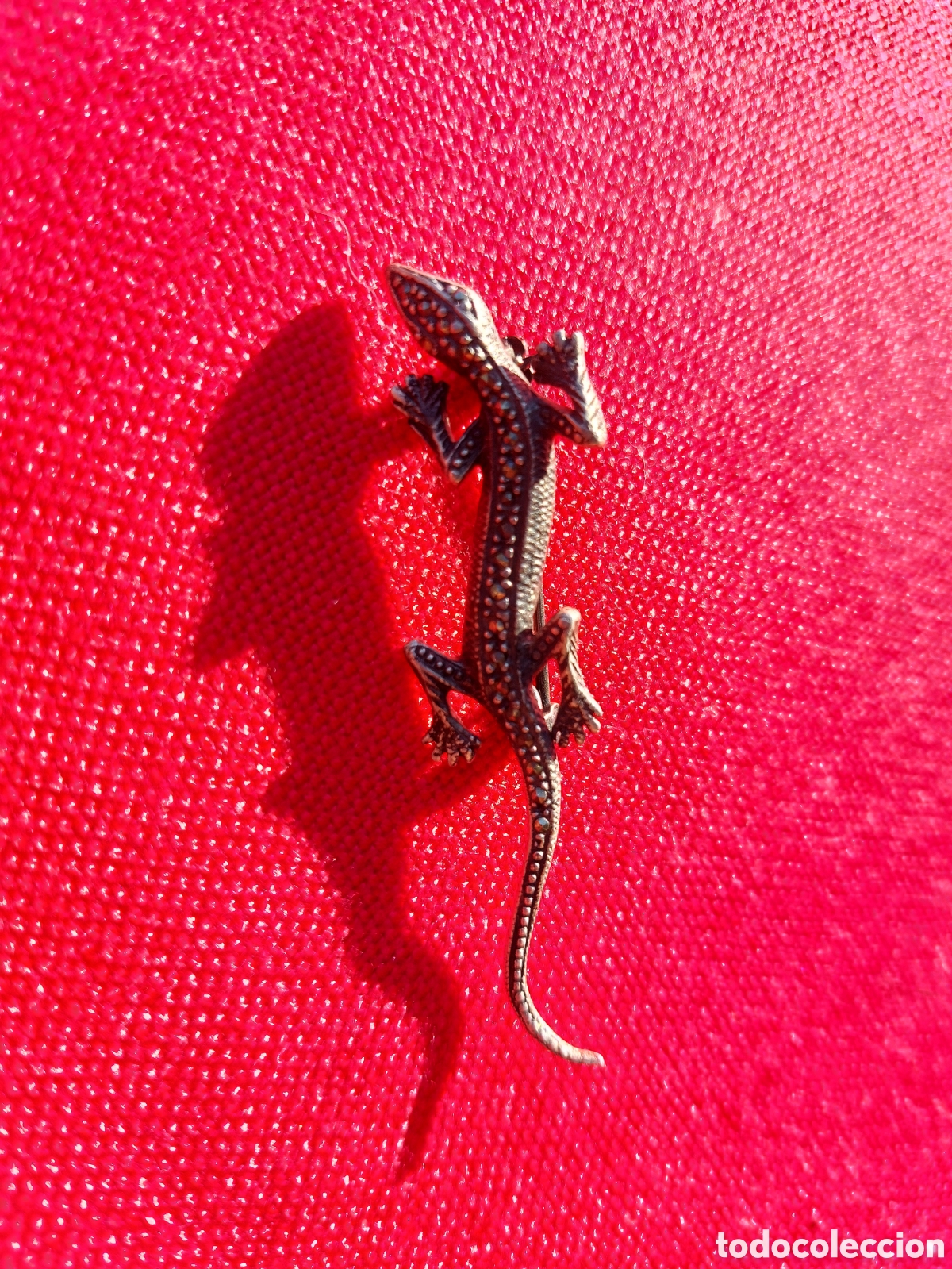 Joyeria: Broche lagarto de plata