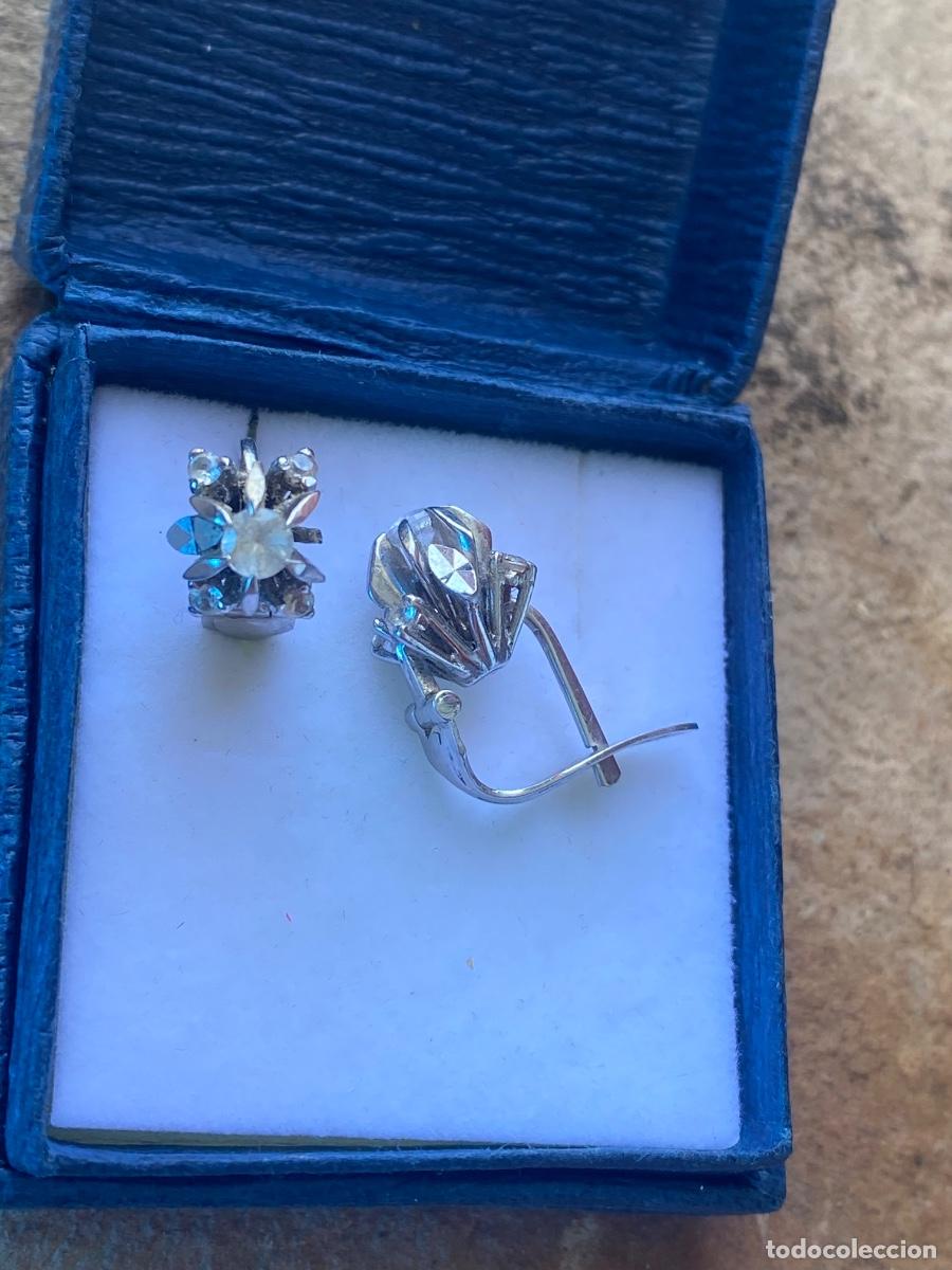Joyeria: Pendientes oro blanco brillante