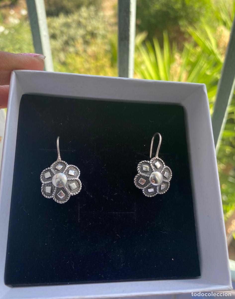 Joyeria: Pendientes vintage plata con dos sellos - Foto 1