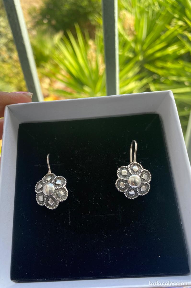 Joyeria: Pendientes vintage plata con dos sellos - Foto 2