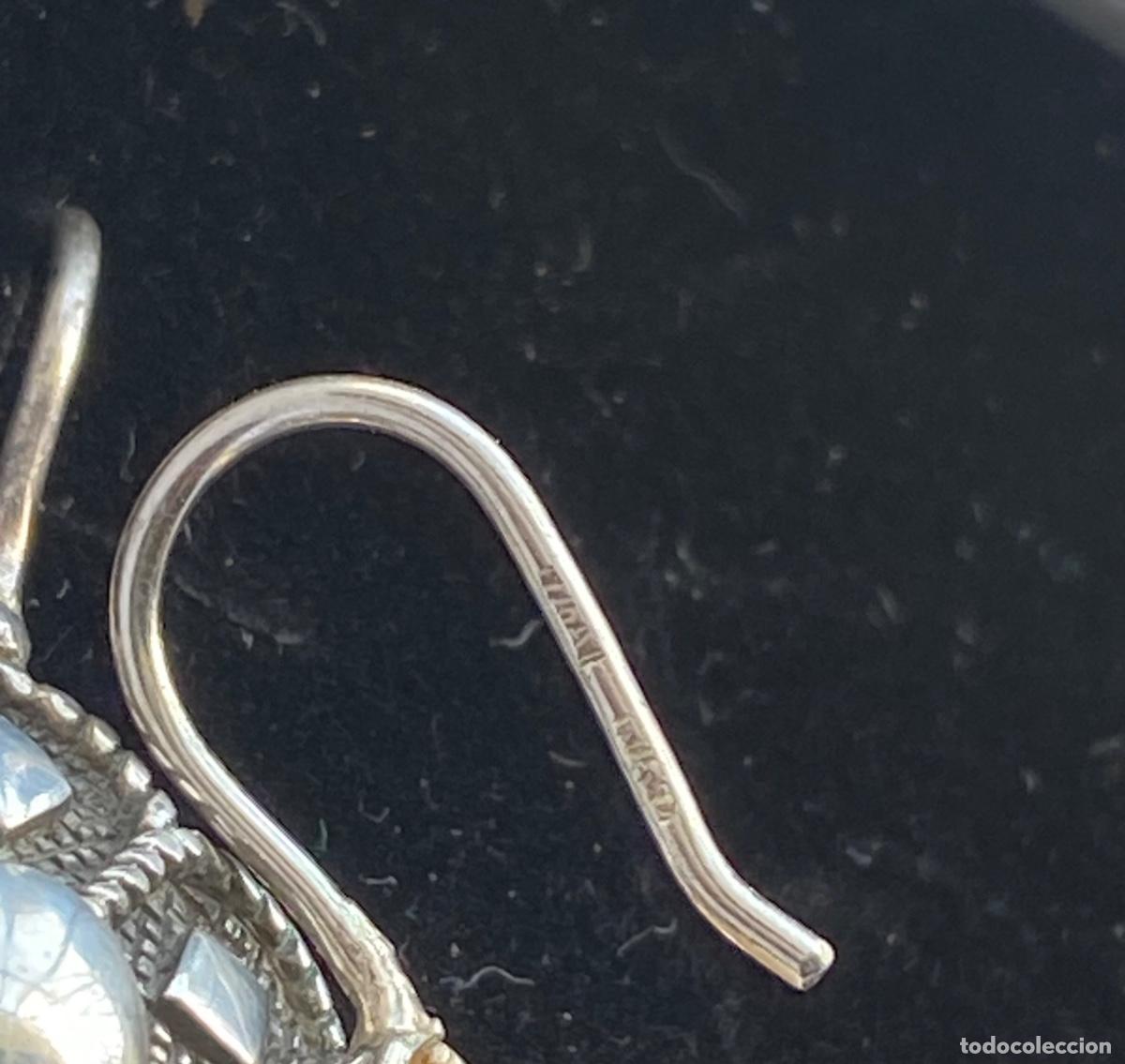 Joyeria: Pendientes vintage plata con dos sellos - Foto 5