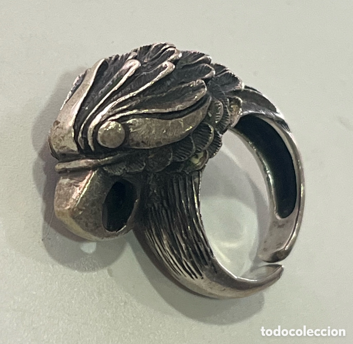 Joyeria: ANILLO DE PLATA ART DEC&Oacute; - CABEZA DE AGUILA - Foto 8