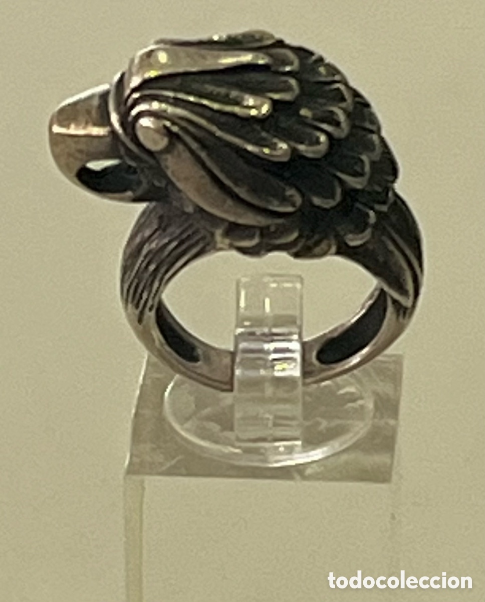 Joyeria: ANILLO DE PLATA ART DEC&Oacute; - CABEZA DE AGUILA - Foto 9