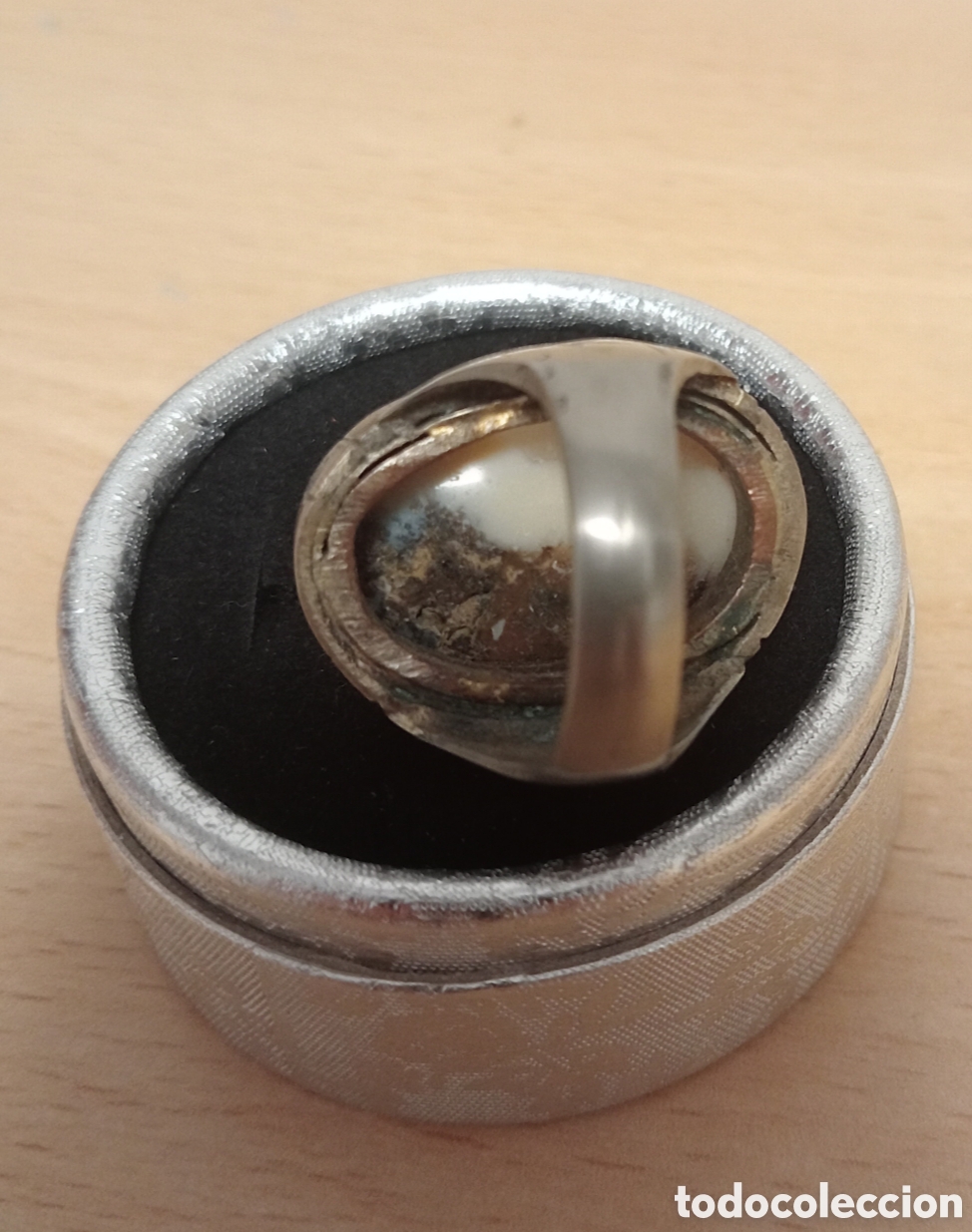Joyeria: Antiguo anillo con &aacute;gata dendr&iacute;tica - Foto 6