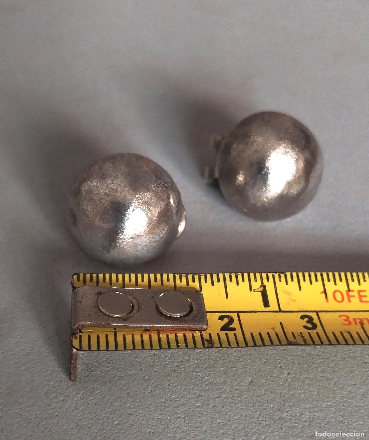 Joyeria: Antiguos pendientes de plata de ley, cierre de omega. - Foto 4