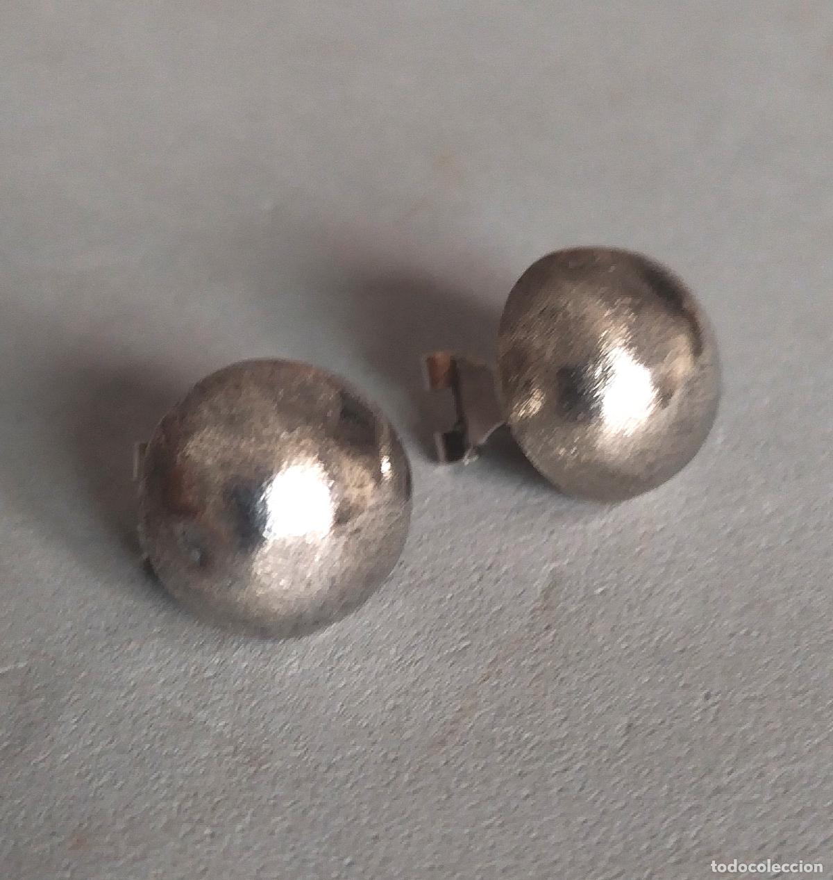 Joyeria: Antiguos pendientes de plata de ley, cierre de omega. - Foto 6