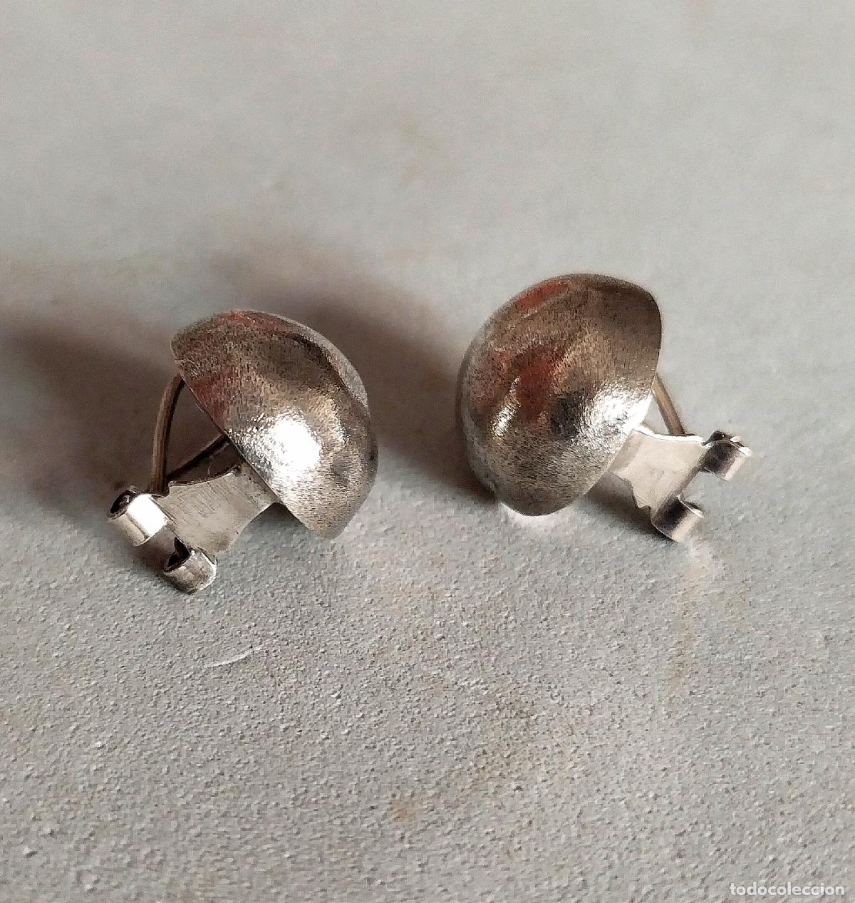 Joyeria: Antiguos pendientes de plata de ley, cierre de omega. - Foto 7