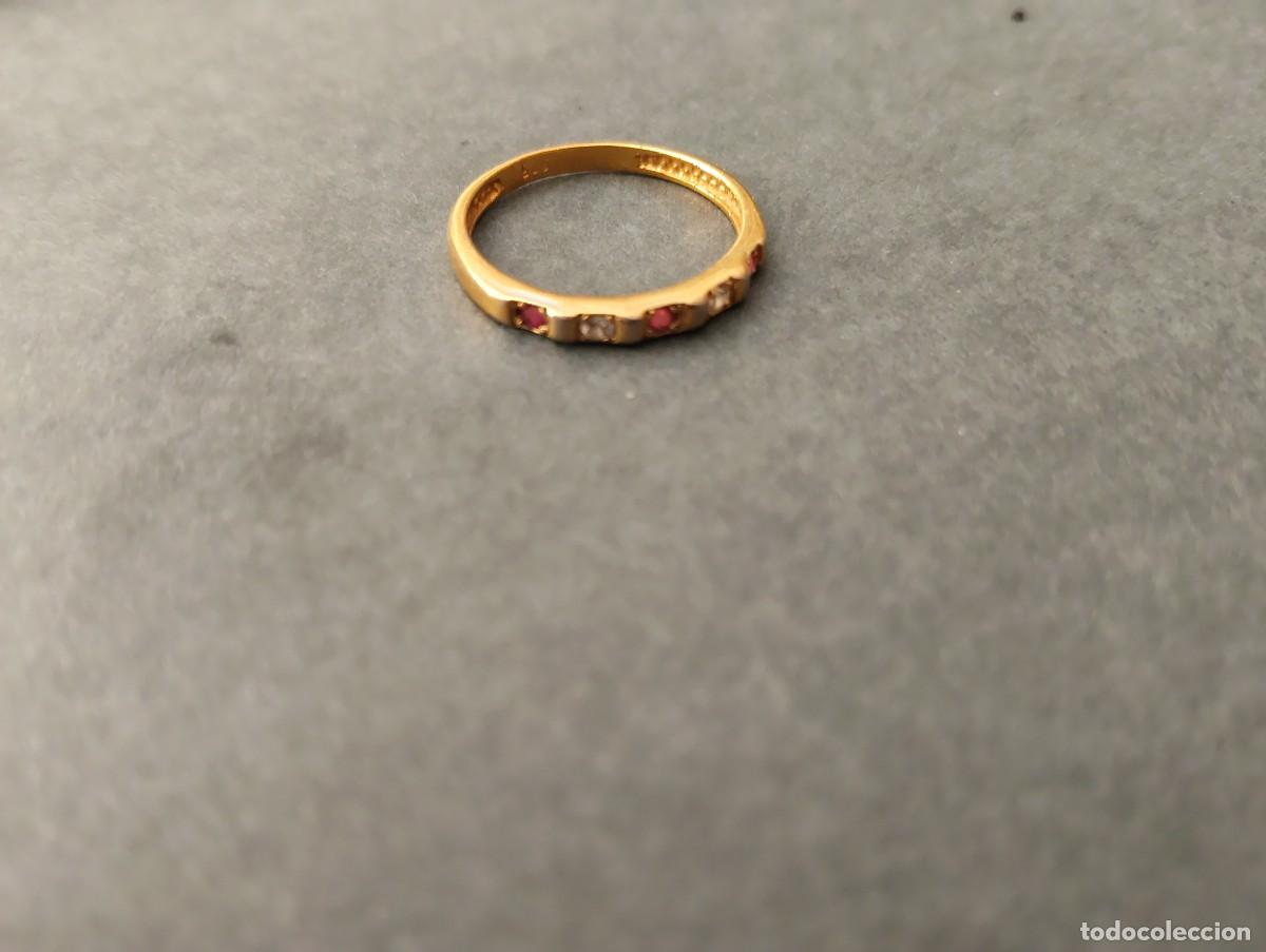 Joyeria: PRECIOSO A&Ntilde;ILLO DE PLATA 925 CON BA&Ntilde;O DE ORO 18 K Y PIEDRAS SEMIPRECIOSAS - ORO VERMEIL