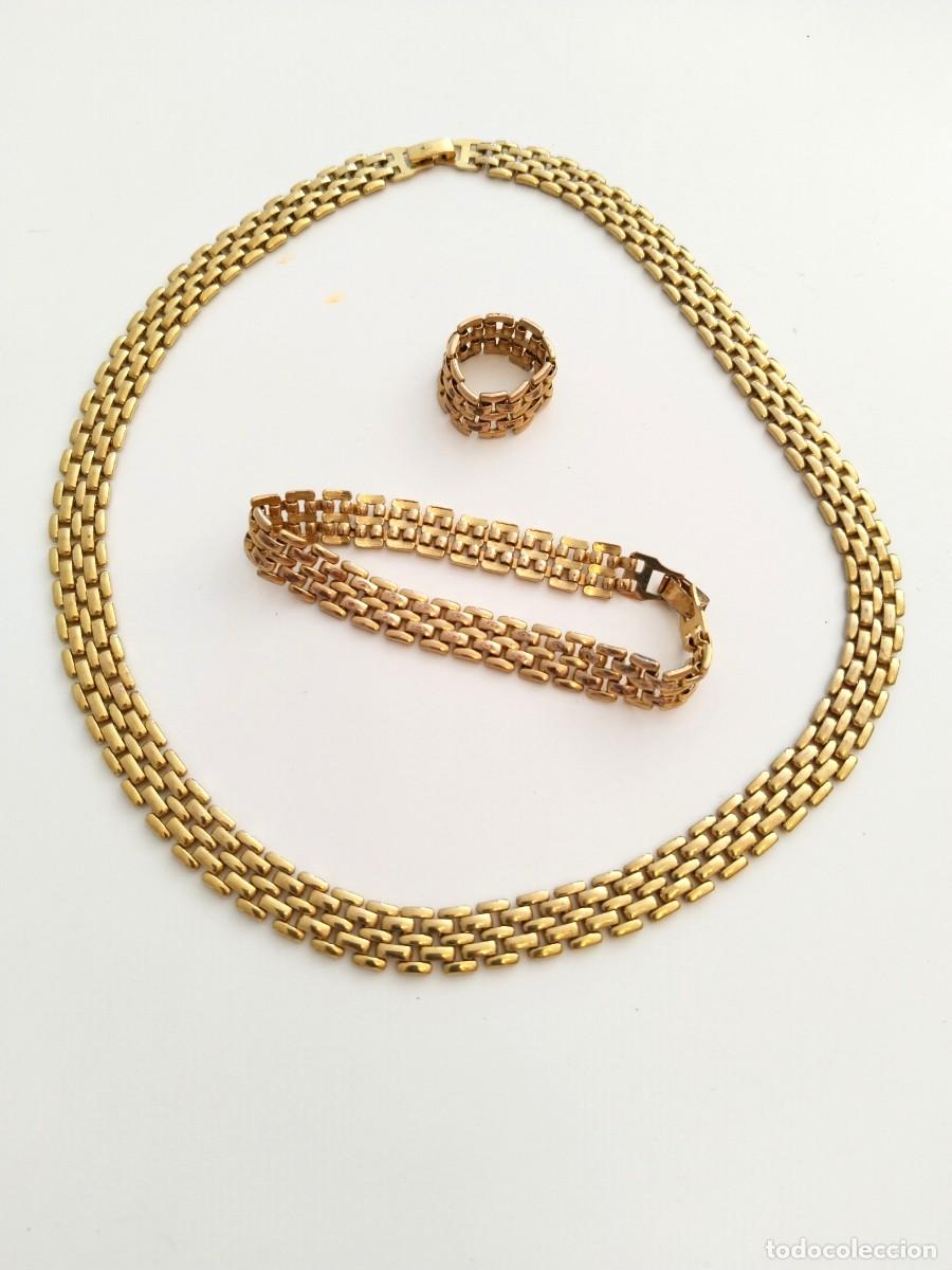 Joyeria: Conjunto vintage chapado en oro