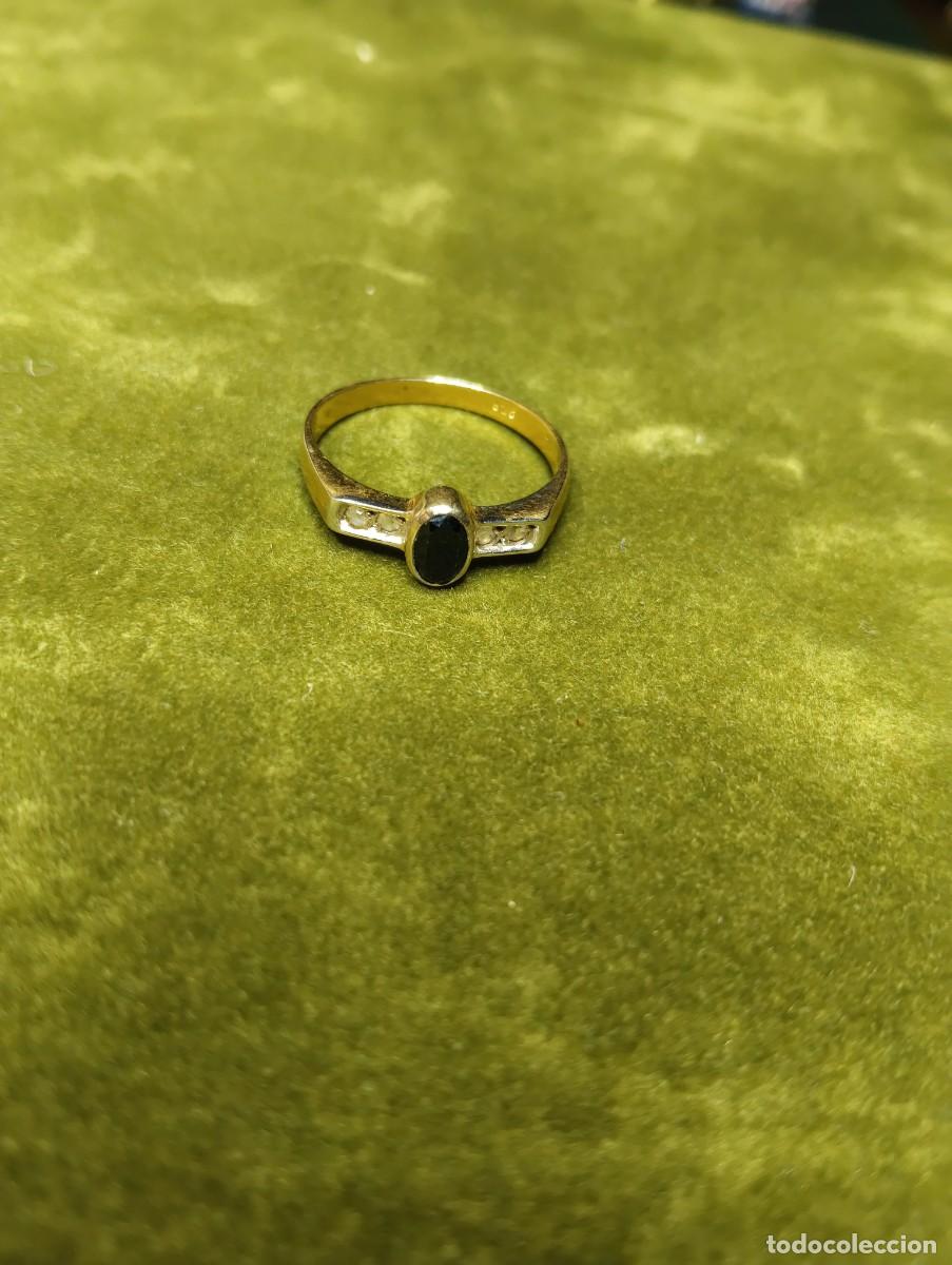 Joyeria: PRECIOSO A&Ntilde;ILLO DE PLATA 925 CON BA&Ntilde;O DE ORO 18 K Y PIEDRAS SEMIPRECIOSAS - ORO VERMEIL