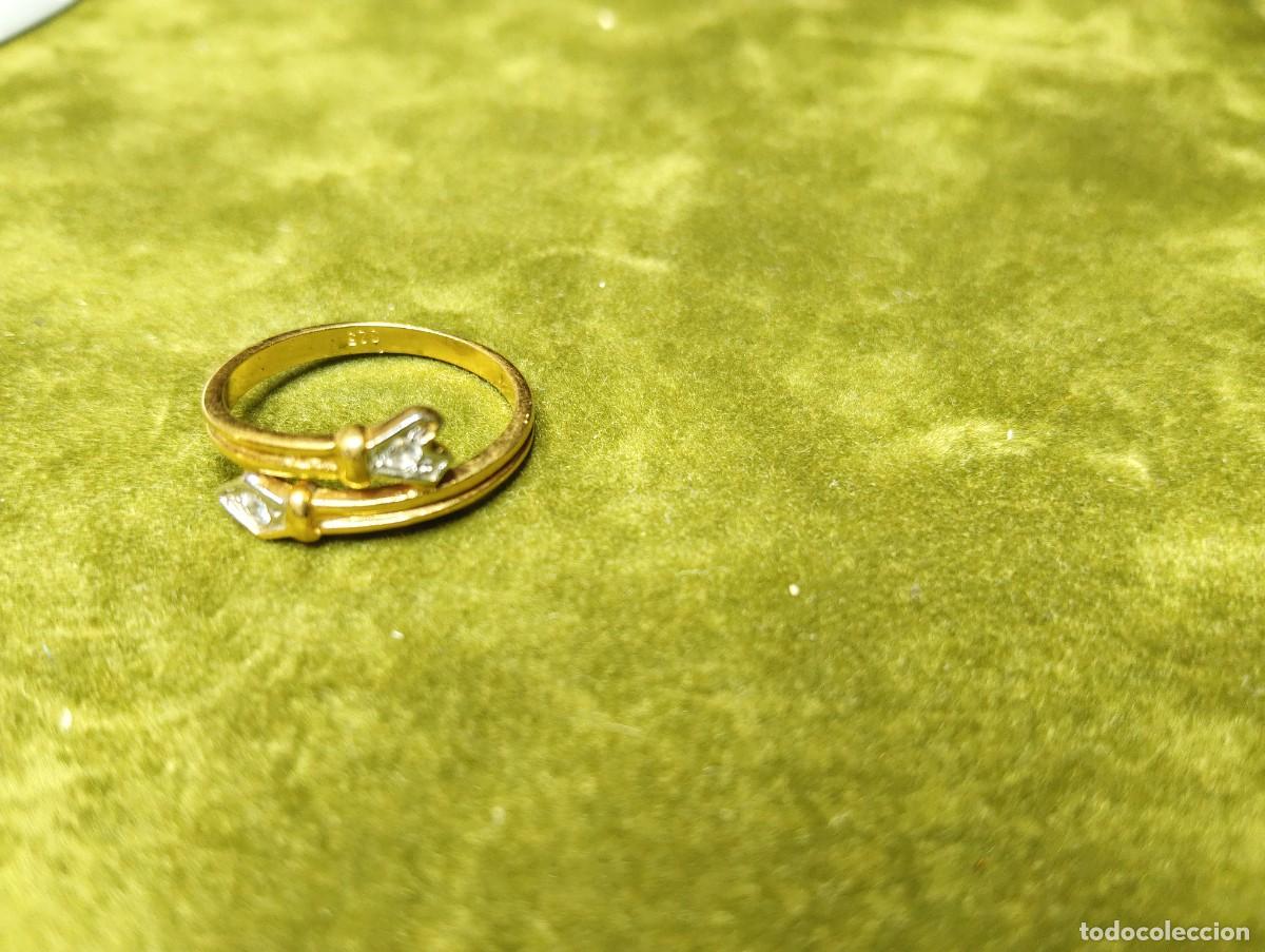 Joyeria: PRECIOSO A&Ntilde;ILLO DE PLATA 925 CON BA&Ntilde;O DE ORO 18 K Y PIEDRAS SEMIPRECIOSAS - ORO VERMEIL