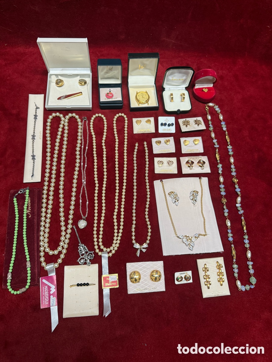 Joyeria: Gran lote bisuteria,joyas,plata,perlas,oro laminado,etc