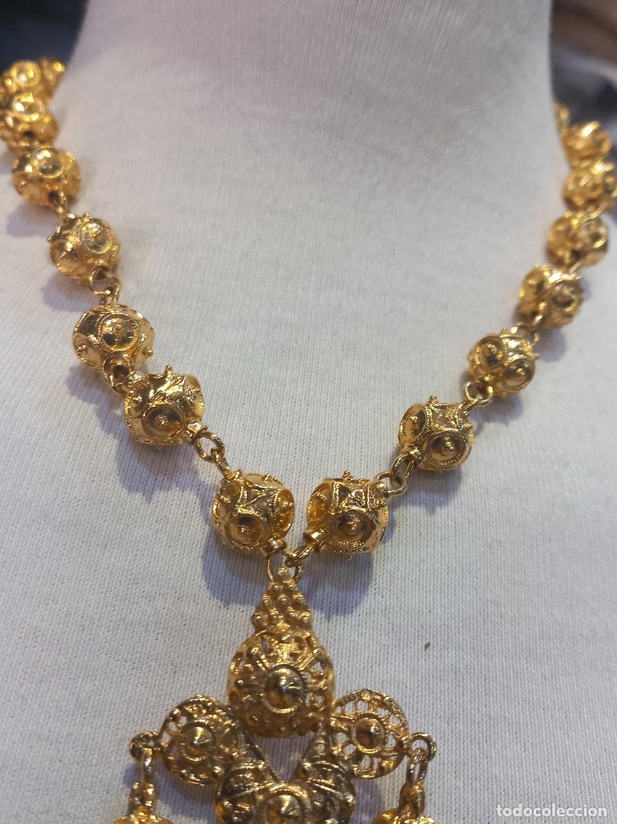 Joyeria: COLLAR &uml;CHARRO con VENERA&uml; filigrana dorada (35cm) - Foto 2