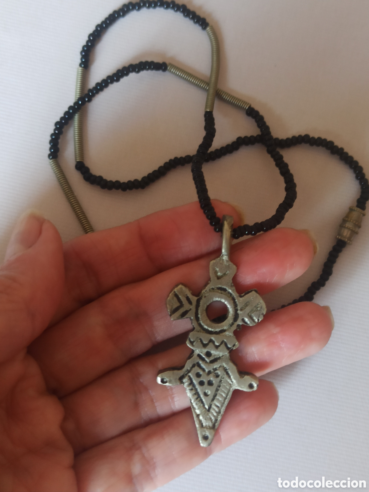 Joyeria: Collar tuareg cruz alpaca - Foto 2