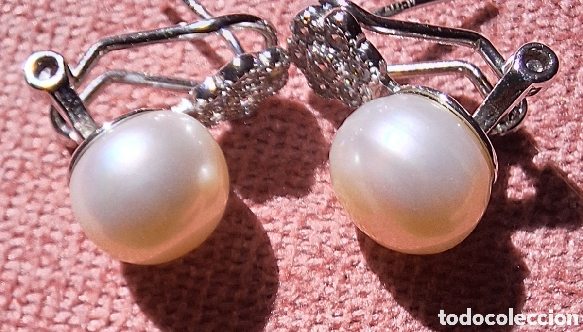 Joyeria: Pendientes de plata con perla