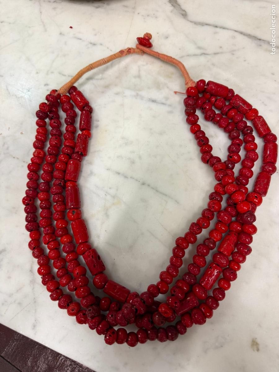 Joyeria: FANTASTICO COLLAR DE CORAL ROJO - MEDIDA ABIERTO 70 CM