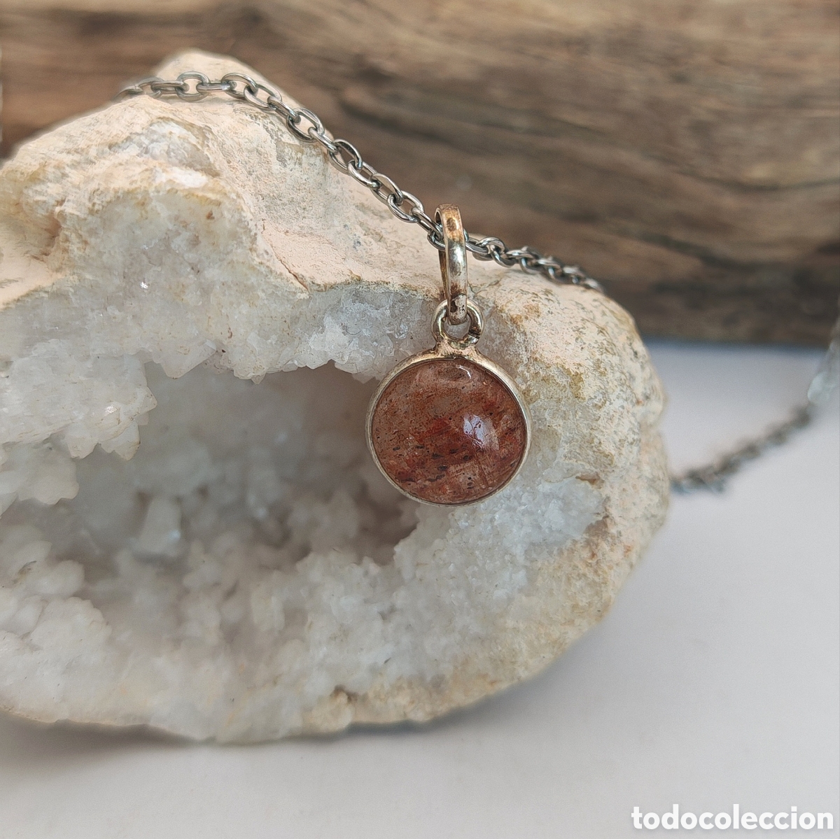 Joyeria: Collar de cuarzo hematoides en plata