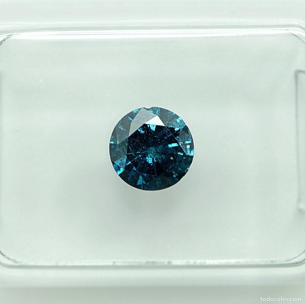Joyeria: Diamante natural, 0,60ct, Fancy deep blue (color tratado), certificado