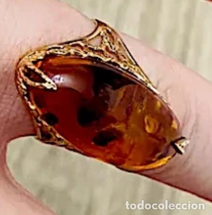 Joyeria: Anillo Oro 14k &Aacute;mbar Aut&eacute;ntico 585 - Foto 2