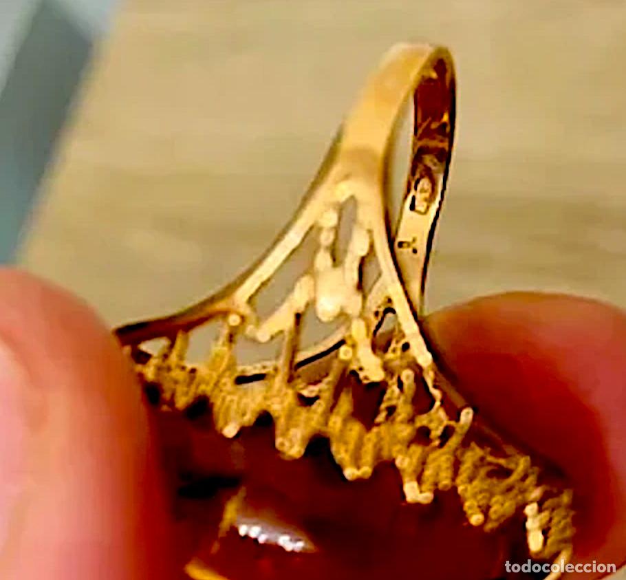 Joyeria: Anillo Oro 14k &Aacute;mbar Aut&eacute;ntico 585 - Foto 3