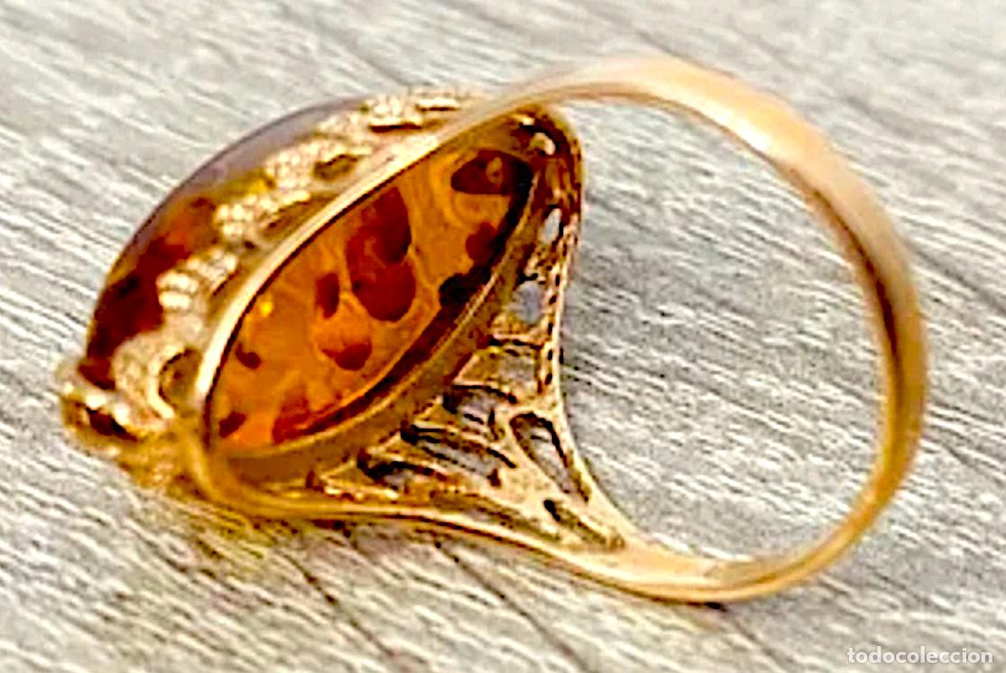 Joyeria: Anillo Oro 14k &Aacute;mbar Aut&eacute;ntico 585 - Foto 4