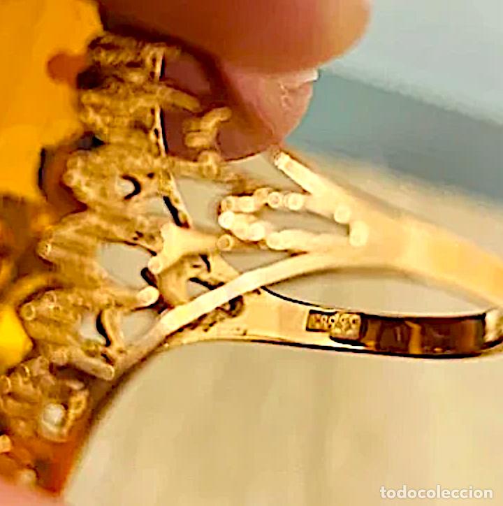 Joyeria: Anillo Oro 14k &Aacute;mbar Aut&eacute;ntico 585 - Foto 5